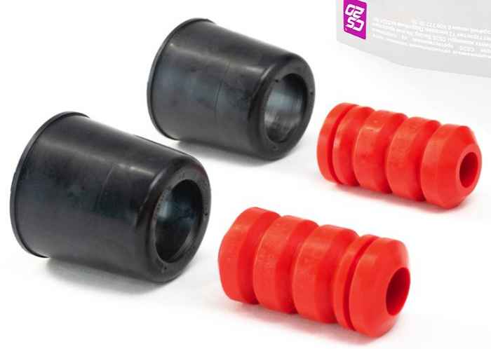 Отбойник + пыльник стойки передней ВАЗ 2170 Приора (2шт) красный полиуретан/пластик <b>CS-20 10474</b> (2110-2902816, 2170-2902814) - изображение