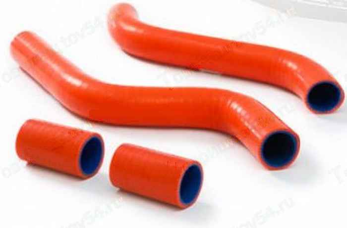 Патрубки радиатора ВАЗ 2108 (4шт) силикон красный <b>CS-20 12001</b> - изображение