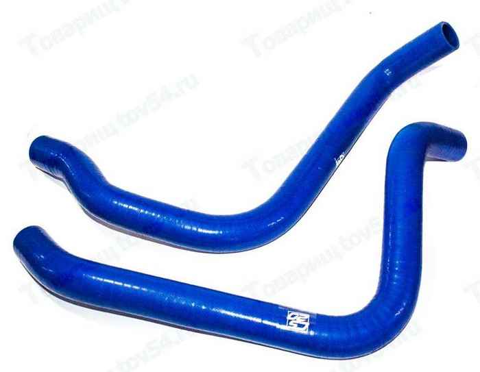 Патрубок радиатора ВАЗ 2180 VESTA (2 шт) усилен силикон син <b>CS-20 13558</b> - изображение