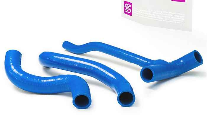 Патрубки радиатора ВАЗ 2123 (3шт) силикон синий <b>CS-20 13562</b> (2123-1303010, 2123-1303025, 2123-1303074-01) - изображение