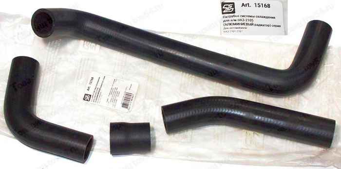 Патрубки радиатора ВАЗ 2101 (4шт) резина <b>CS-20 15168</b> - изображение