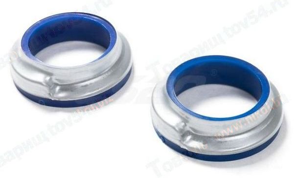 Прокладки пружин ВАЗ 2101 передние с чашками (комплект 2шт) полиуретан синий <b>CS-20 15571</b> - изображение