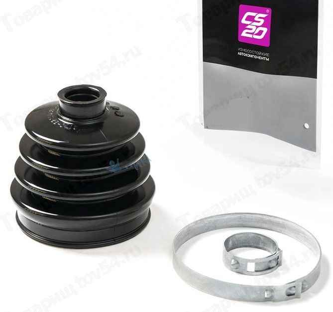 Пыльник ШРУСа ВАЗ 2110 внутренний (+ хомуты) полиуретан черный <b>CS-20 15986</b> - изображение