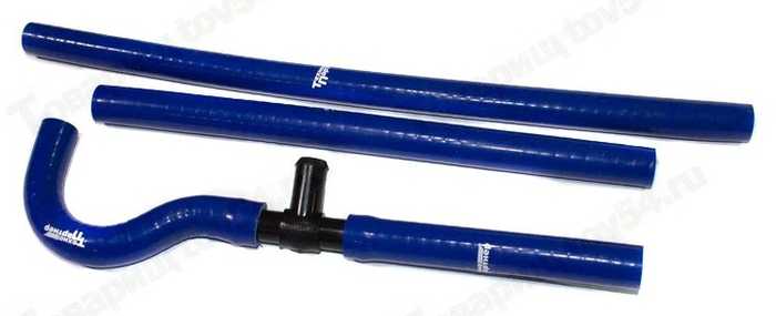 Патрубок печки ВАЗ 2112 (4шт) усилен силикон син <b>CS-20 2112-8101200/04/04</b> - изображение