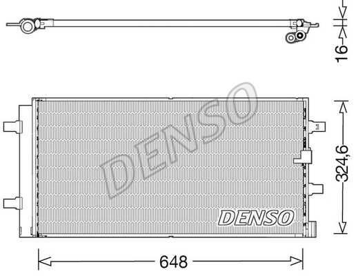 Радиатор кондиционера Audi A4 08-15 / A5 07-16 <b>DENSO DCN02044</b> - изображение
