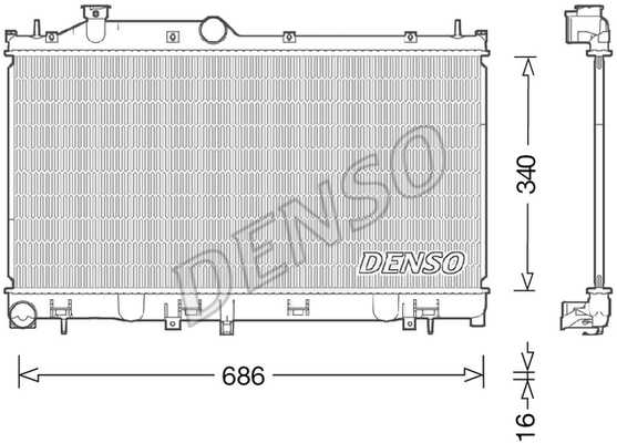 Радиатор Subaru Forester 12-19 <b>DENSO DRM36021</b> - изображение