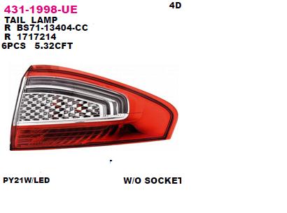Фонарь наружный правый sdn FORD MONDEO 2011- / 431-1998R-UE <b>DEPO 4311998RUE</b> - изображение