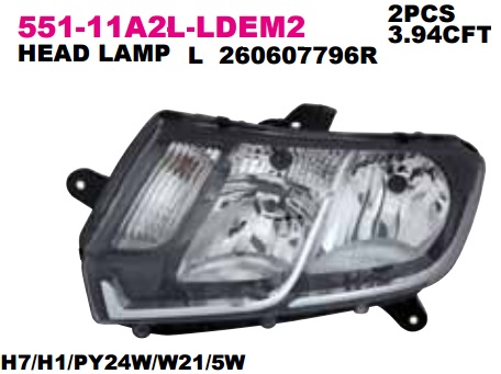 Фара RENAULT LOGAN / SANDERO 14-18 лев. <b>DEPO 551-11A2L-LDEM2</b> - изображение
