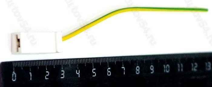 Колодка 1 контактная гнездовая стартера, генератора ВАЗ с проводом <b>ДИАЛУЧ КЛ061</b> - изображение