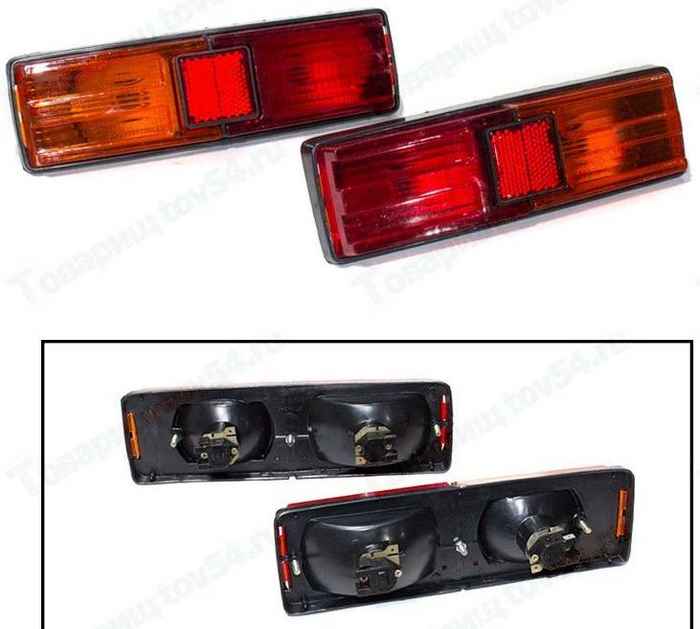 Фонари задние ВАЗ 21011 нового образца (2шт) <b>21011-3716040-10 + 21011-3716041-10</b> - изображение