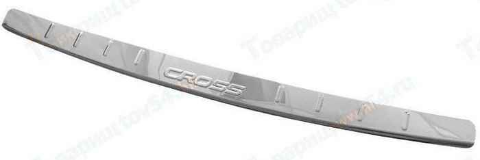 Накладка бампера ВАЗ 2181 заднего Vesta SW Cross 'CROSS' нерж.сталь <b>DolleX NBI-064</b> - изображение