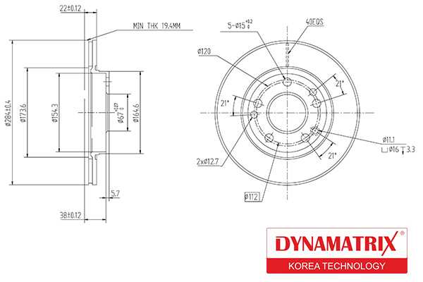 Диск тормозной <b>DYNAMATRIX DBD181</b> - изображение