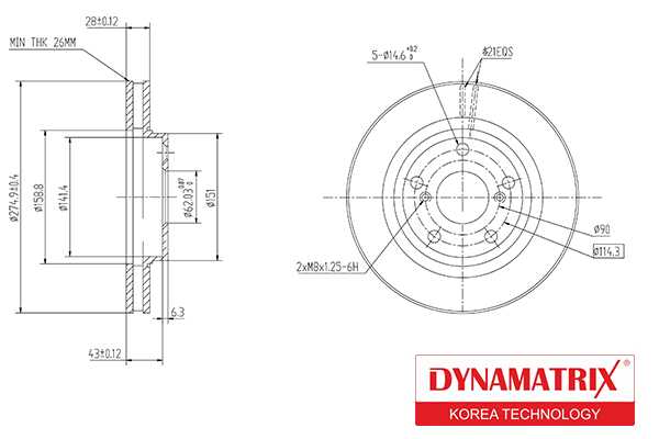 Диск тормозной <b>DYNAMATRIX DBD501</b> - изображение