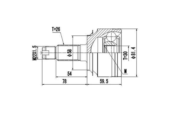 Комплект шруса <b>DYNAMATRIX DCV823125</b> - изображение