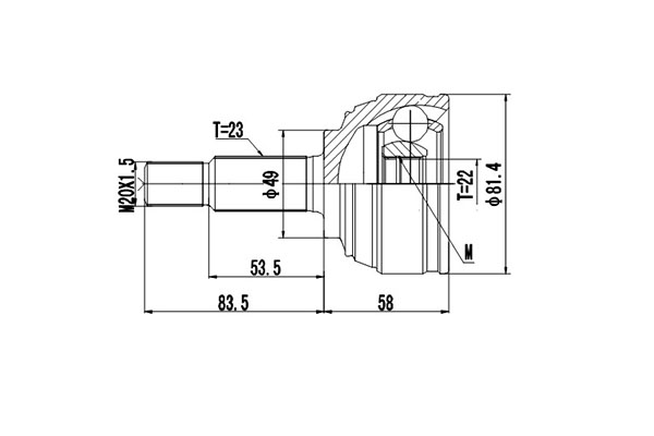 Комплект шруса <b>DYNAMATRIX DCV841047</b> - изображение