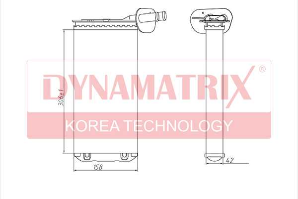 Радиатор отопителя салона <b>DYNAMATRIX DR73965</b> - изображение