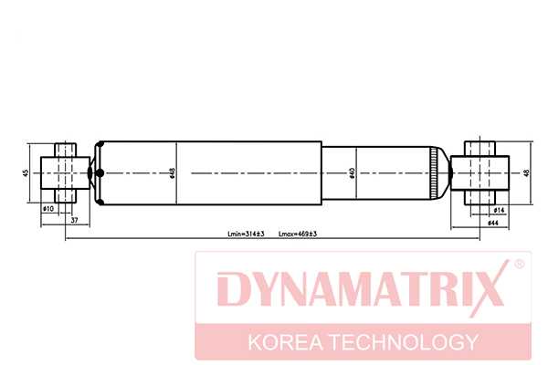 Амортизатор подвески газонаполненный <b>DYNAMATRIX DSA343396</b> - изображение