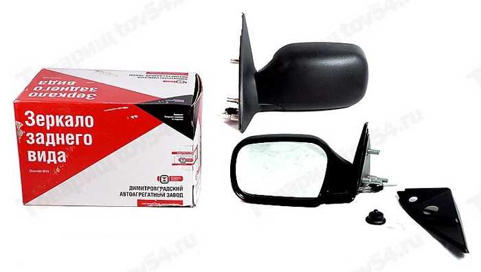 Зеркало заднего вида наружное ВАЗ 2123 Нива Шевроле левое механическое (трос) <b>ДЗА 2123-8201005</b> - изображение