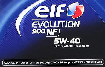 Масло моторное синтетическое 4л 5w40 SL/CF Elf Evolution 900 NF 194873 - изображение 1