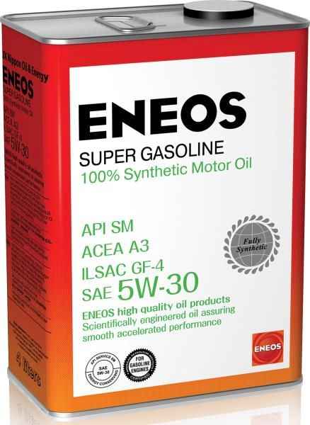 Масло моторное синтетическое 4л 5w30 SM Eneos Super Gasoline SM OIL4070 - изображение