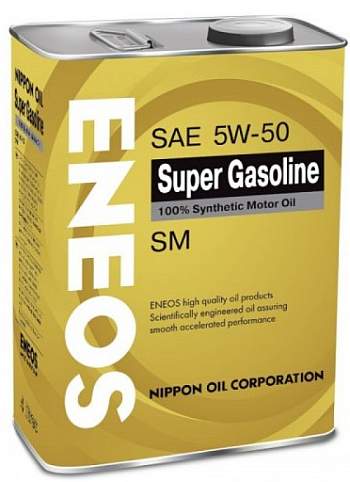 Масло моторное синтетическое 4л 5w50 SM Eneos Super Gasoline SM OIL4074 - изображение Масло моторное синтетическое 4л 5w50 SM Eneos Super Gasoline SM OIL4074 - изображение