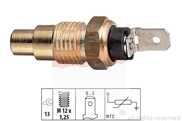 Датчик температуры охл.жидк._ Nissan BluebirdPrimeraSunny 1.6-2.0i2.0D 88-95 <b>EPS 1830078</b> - изображение