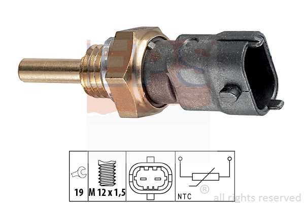 Датчик температуры охл.жидк.! Opel Astra 1.8i/2.2i/Omega 2.2i/Vectra/Zafira 1.8i 98 <b>EPS 1830264</b> - изображение