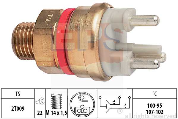 Датчик включения вентилятора! с конд. MB W201 1.8i-2.3i 83-93/W124 2.0/2.3D/TD OM601 <93 <b>EPS 1850637</b> - изображение