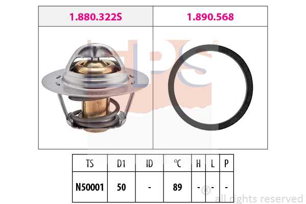 1.880.322_термостат! с прокл. Renault Logan/Megane 1.4/1.6 96> <b>EPS 1880322</b> - изображение