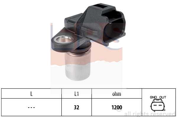 Датчик положения коленвала! Toyota Hilux 2.5D 05> <b>EPS 1953637</b> - изображение