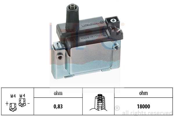 Катушка зажигания! Honda Accord 2.2i/2.3i/Civic 1.6i/1.8i 91>, Rover 4/6 1.6i-2.3i 93> <b>EPS 1970214</b> - изображение