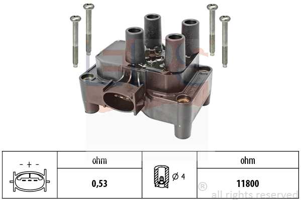 Катушка зажигания! Ford Escort/Fiesta/Focus/Mondeo, Mazda 121/2, подходит для VOLVO S40/V50 1.0-2.3i 95> <b>EPS 1970532</b> - изображение