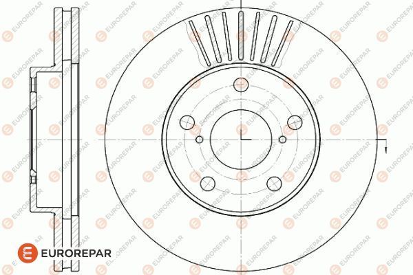 Тормозной диск <b>EURO REPAR 1618871880</b> - изображение