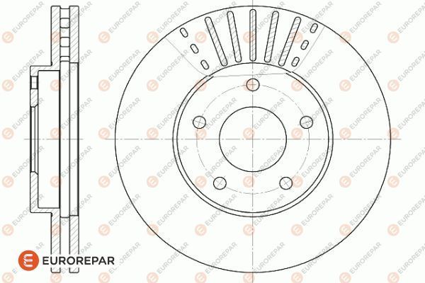 Тормозной диск <b>EURO REPAR 1618872380</b> - изображение