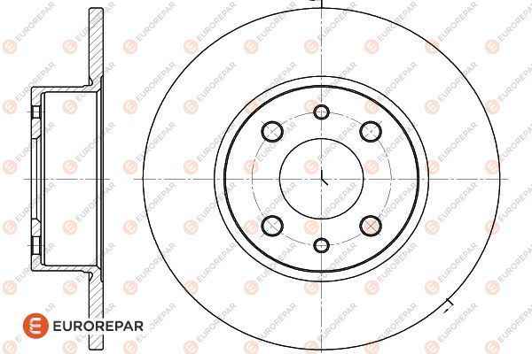 К-т 2 шт диск тормозной ALFA ROMEO 164/FIAT BRAVO/CROMA/MULTIPLA/STILO задн. <b>EURO REPAR 1618874480</b> - изображение К-т 2 шт диск тормозной ALFA ROMEO 164/FIAT BRAVO/CROMA/MULTIPLA/STILO задн. <b>EURO REPAR 1618874480</b> - изображение