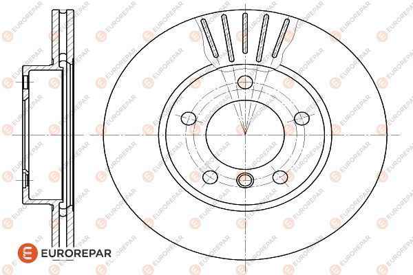 Brake Disc | перед | <b>EURO REPAR 1618883780</b> - изображение