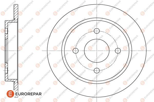 Тормозные диски, в упаковке 2 <b>EURO REPAR 1618884380</b> - изображение