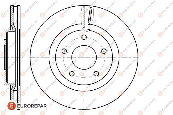 Диск тормозной <b>EURO REPAR 1618889580</b> - изображение