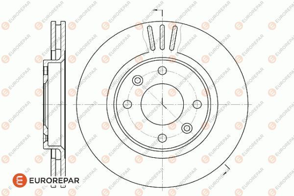 Передний тормозной диск <b>EURO REPAR 1618890480</b> - изображение