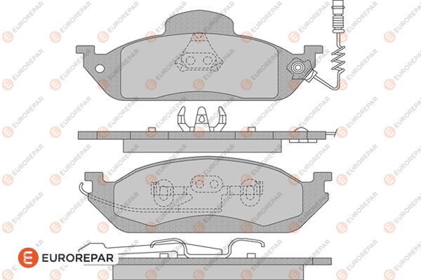 Передние тормозные колодки <b>EURO REPAR 1623060280</b> - изображение