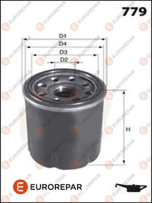 Фильтр масляный MAZDA 323/626 1.0-2.0 89-> ,NISSAN Primera P11/P12/Almera 1.5-2.0 96-> <b>EURO REPAR E149173</b> - изображение
