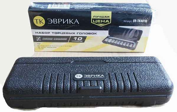 Набор инструментов 1/2" ЭВРИКА ER-TK4010 (6 гран., 10 предм.) - изображение 1