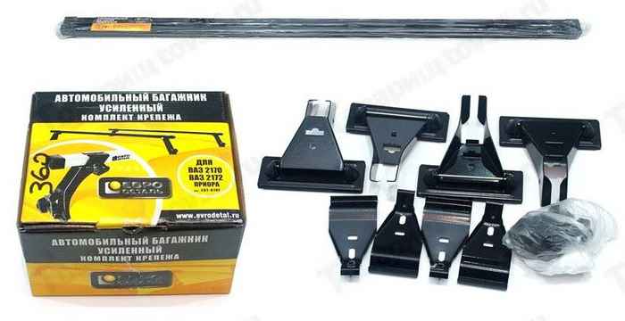 Багажник ВАЗ 2170 Приора (штатное крепление) сталь <b>ЕВРОДЕТАЛЬ ED2-070F ED6-115T</b> - изображение