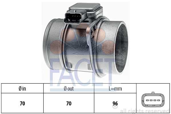 Расходомер воздуха Ford Focus 2.0tdci/Peugeot 407 2.0HDI <b>FACET 10.1302</b> - изображение