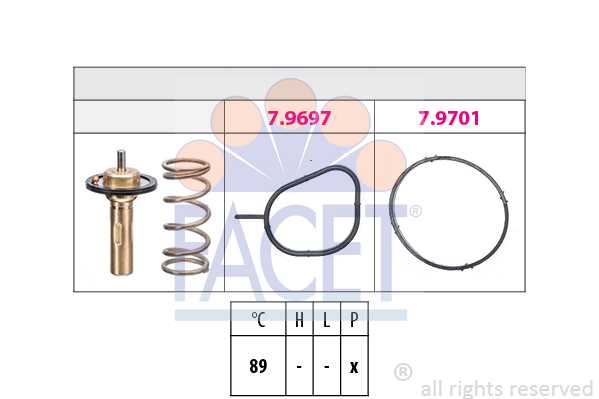 Термостат (голый) Ford C-MaxFocus IIIV <b>FACET 7.8826</b> - изображение