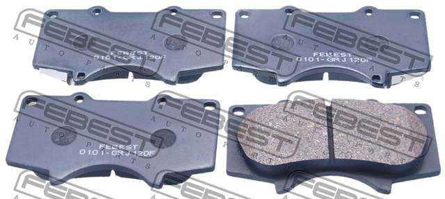 Колодки тормозные дисковые передний для LEXUS GX / MITSUBISHI PAJERO / TOYOTA 4 RUNNER, DYNA, FJ CRUISER, FORTUNER, HILUX, LAND CRUISER 150, LAND CRUISER, SEQUOIA <b>FEBEST 0101-GRJ120F</b> - изображение 2
