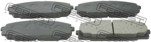 Колодки тормозные передние подходит для TOYOTA HIACE VAN,COMMUTER LH1##,RZH10#,11#,125,135,15# 1989.08-2006.02 [GR] <b>FEBEST 0101-KLH12F</b> - изображение 1