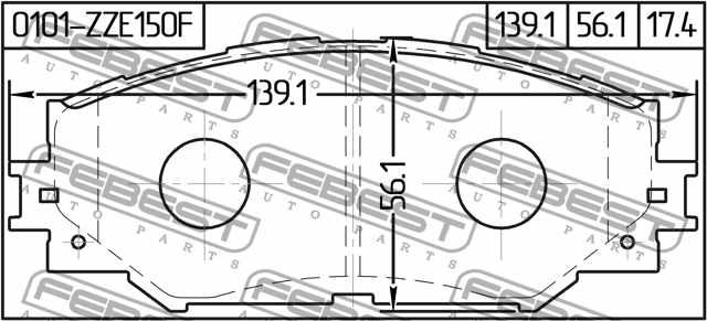 Колодки тормозные дисковые передний для LEXUS HS / TOYOTA ALLION, AQUA, AURIS, COROLLA RUMION, COROLLA, HARRIER, MARK X ZiO, MATRIX, NOAH/VOXY, PREMIO, PRIUS PLUS, RAV 4, SAI, URBAN CRUISER, VANGUARD, VERSO S, WISH, YARIS, ZELAS <b>FEBEST 0101-ZZE150F</b