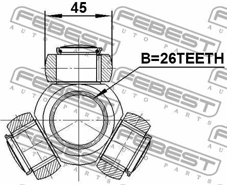 Трипоид TOYOTA CAMRY ACV40/GSV40 2006-2011 <b>FEBEST 0116-AGV10</b> - изображение 2