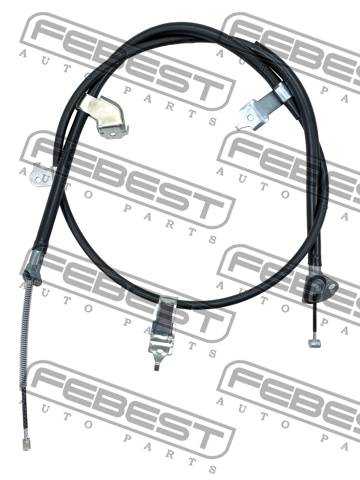 Трос ручного тормоза TOYOTA RAV4 III лев. <b>FEBEST 0199-PCACA30LH</b> - изображение